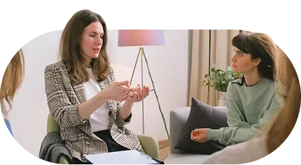 Woman presenting